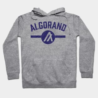 Algorand ALGO Crypto Coin Blue Vintage Athletic Hoodie